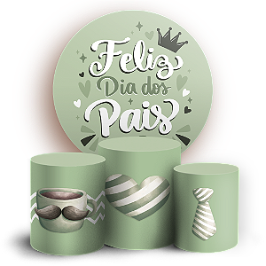 Capas Painel Redondo e Trio Cilindro Sublimado - Dia dos Pais