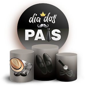 Capas Painel Redondo e Trio Cilindro Sublimado - Dia dos Pais