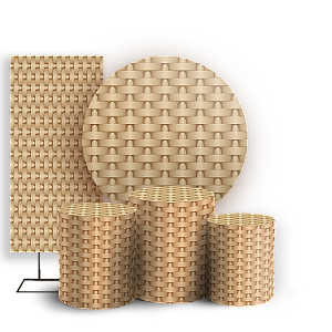 Capas Painel Redondo Trio Cilindro e Faixa Lateral Sublimado - Palha