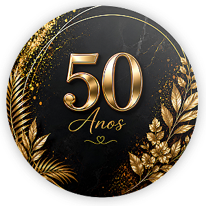 Capa Painel Redondo Sublimado - 50 Anos