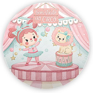 Capa Mini Painel Sublimado - Circo Rosa