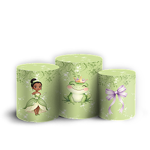 Capas Trio Cilindro Sublimado Veste Fácil - Princesa Tiana