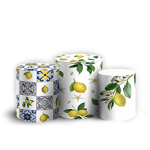 Capas Trio Cilindro Sublimado Veste Fácil - Limao Siciliano