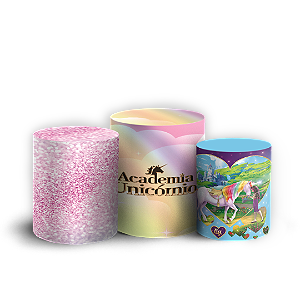 Capas Trio Cilindro Sublimado Veste Fácil - Academia Unicornio