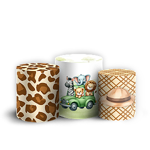 Capas Trio Cilindro Sublimado Veste Fácil - Safari