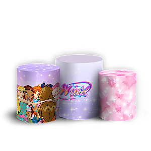 Capas Trio Cilindro Sublimado Veste Fácil - O Clube das Winx