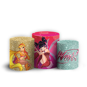 Capas Trio Cilindro Sublimado Veste Fácil - Winx