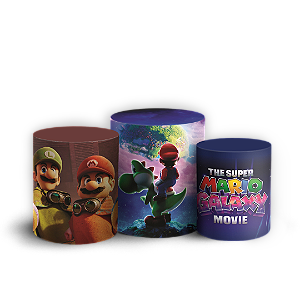 Capas Trio Cilindro Sublimado Veste Fácil - Super Mario
