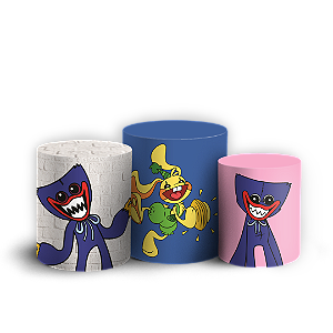 Capas Trio Cilindro Sublimado Veste Fácil - Huggy Wuggy