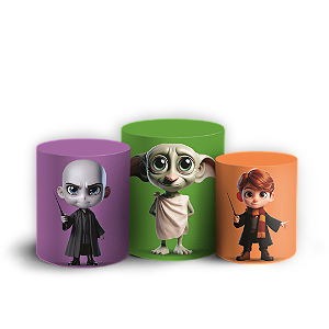 Capas Trio Cilindro Sublimado Veste Fácil - Harry Potter