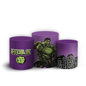 Capas Trio Cilindro Sublimado Veste Fácil - Herois Hulk