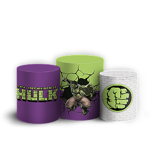 Capas Trio Cilindro Sublimado Veste Fácil - Herois Hulk
