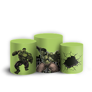 Capas Trio Cilindro Sublimado Veste Fácil - Herois Hulk