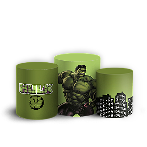 Capas Trio Cilindro Sublimado Veste Fácil - Herois Hulk