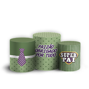 Capas Trio Cilindro Sublimado Veste Fácil - Dia dos Pais