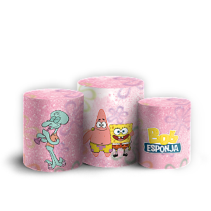 Capas Trio Cilindro Sublimado Veste Fácil - Bob Esponja