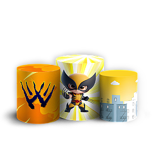 Capas Trio Cilindro Sublimado Veste Fácil - Wolverine