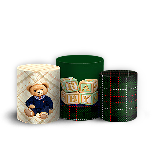Capas Trio Cilindro Sublimado Veste Fácil - Urso Ralph