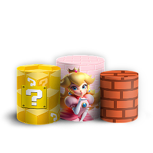 Capas Trio Cilindro Sublimado Veste Fácil - Super Mario