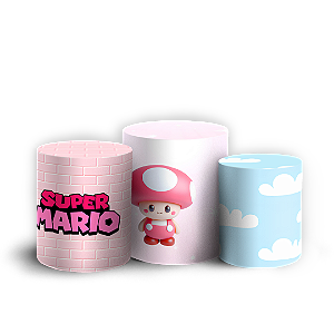 Capas Trio Cilindro Sublimado Veste Fácil - Super Mario