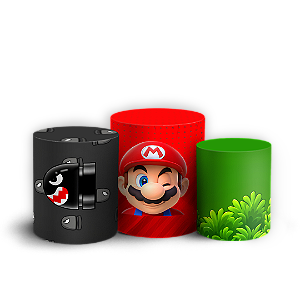 Capas Trio Cilindro Sublimado Veste Fácil - Super Mario