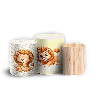 Capas Trio Cilindro Sublimado Veste Fácil - Leãozinho