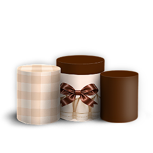 Capas Trio Cilindro Sublimado Veste Fácil - Laço