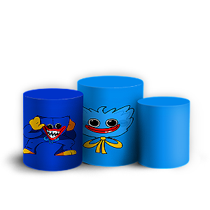 Capas Trio Cilindro Sublimado Veste Fácil - Huggy Wuggy
