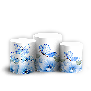 Capas Trio Cilindro Sublimado Veste Fácil - Borboleta
