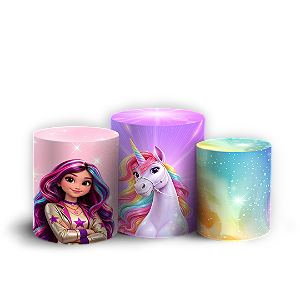 Capas Trio Cilindro Sublimado Veste Fácil - Academia do Unicornio