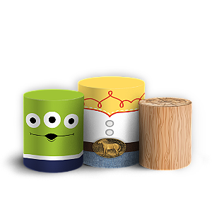 Capas Trio Cilindro Sublimado Veste Fácil - Toy Story