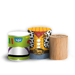 Capas Trio Cilindro Sublimado Veste Fácil - Toy Story