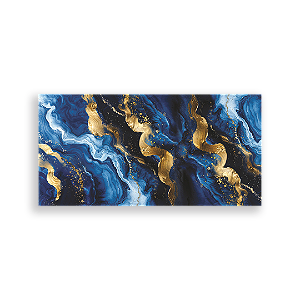 Capa Painel Retangular Sublimado - Azul e Dourado