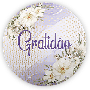 Capa Painel Redondo Sublimado - Gratidão