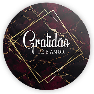 Capa Painel Redondo Sublimado - Gratidão