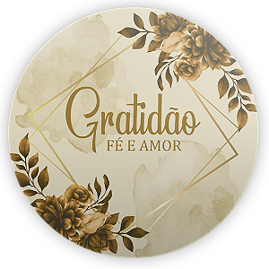 Capa Painel Redondo Sublimado - Gratidão