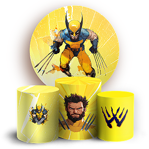 Capas Painel Redondo e Trio Cilindro Sublimado - Wolverine