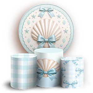 Capas Painel Redondo e Trio Cilindro Sublimado - Concha