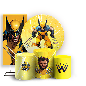 Capas Painel Redondo Trio Cilindro e Faixa Lateral Sublimado - Wolverine