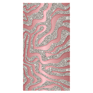 Capa Faixa Lateral Sublimado - Glitter Rosa e Prata