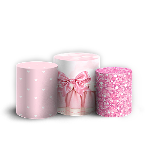 Capas Trio Cilindro Sublimado Veste Fácil - Laços