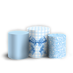 Capas Trio Cilindro Sublimado Veste Fácil - Laços