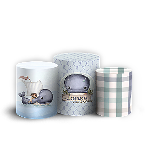 Capas Trio Cilindro Sublimado Veste Fácil - Jonas e a Baleia