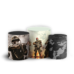 Capas Trio Cilindro Sublimado Veste Fácil - Call Of Duty