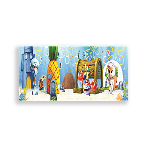 Capa Painel Retangular Sublimado - Bob Esponja