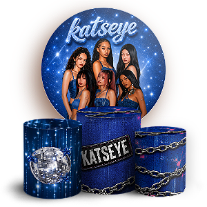 Capas Painel Redondo e Trio Cilindro Sublimado - Katseye