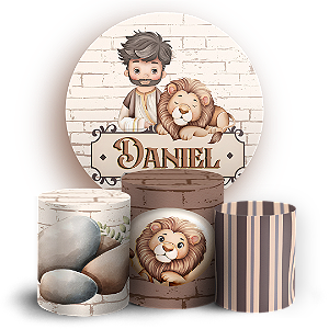 Capas Painel Redondo e Trio Cilindro Sublimado - Daniel na Cova dos Leões