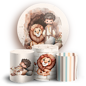 Capas Painel Redondo e Trio Cilindro Sublimado - Daniel na Cova dos Leões
