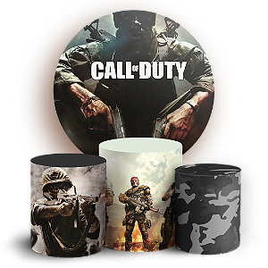 Capas Painel Redondo e Trio Cilindro Sublimado - Call Of Duty