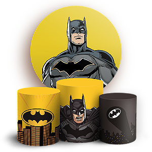 Capas Painel Redondo e Trio Cilindro Sublimado - Batman
